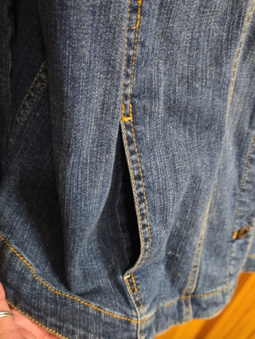 J. Jill Dark Blue Denim Jacket - Picture 3 of 4